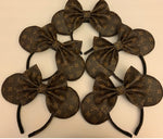 Leather Minnie Ears, Crystal Minnie Ears
