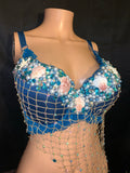 Aquatta Blue Mermaid Bra, Mermaid Rave Bra