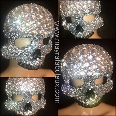 Skeleton Crystal Rhinestoned Mask