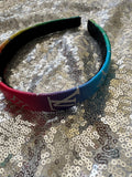 Rainbow Leather Non Slip Headband