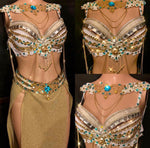 Egyptian Dream Rave Bra and Long Skirt Complete Outfit