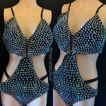 AB Crystal Bodysuit, Crystalized Bathing Suit, Crystal Bikini