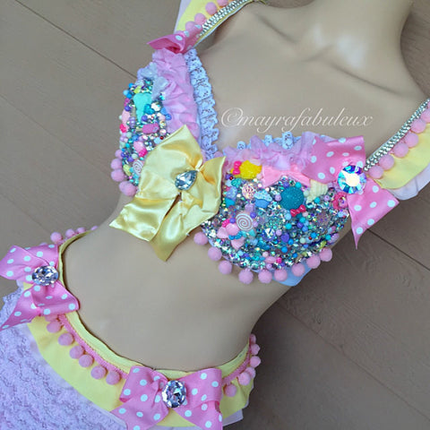 Pastel Swarvoski Candy Land Bra